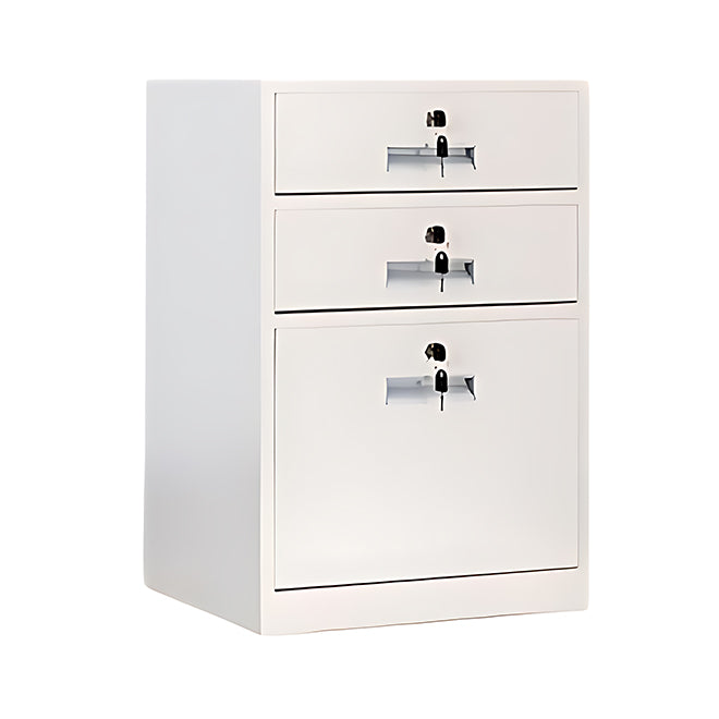 Slim Under Desk Lockable Office Storage Cabinet with Drawer