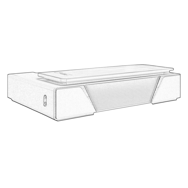 Modern Executive Desk With LED Accent Panel, Integrated Storage Credenza And Rounded Corners