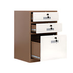 Slim Under Desk Lockable Office Storage Cabinet with Drawer