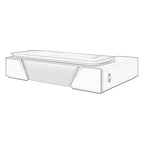 Modern Executive Desk With LED Accent Panel, Integrated Storage Credenza And Rounded Corners