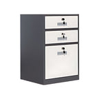 Slim Under Desk Lockable Office Storage Cabinet with Drawer