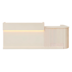 Slatted Timber Café Counter with LED Front Panel