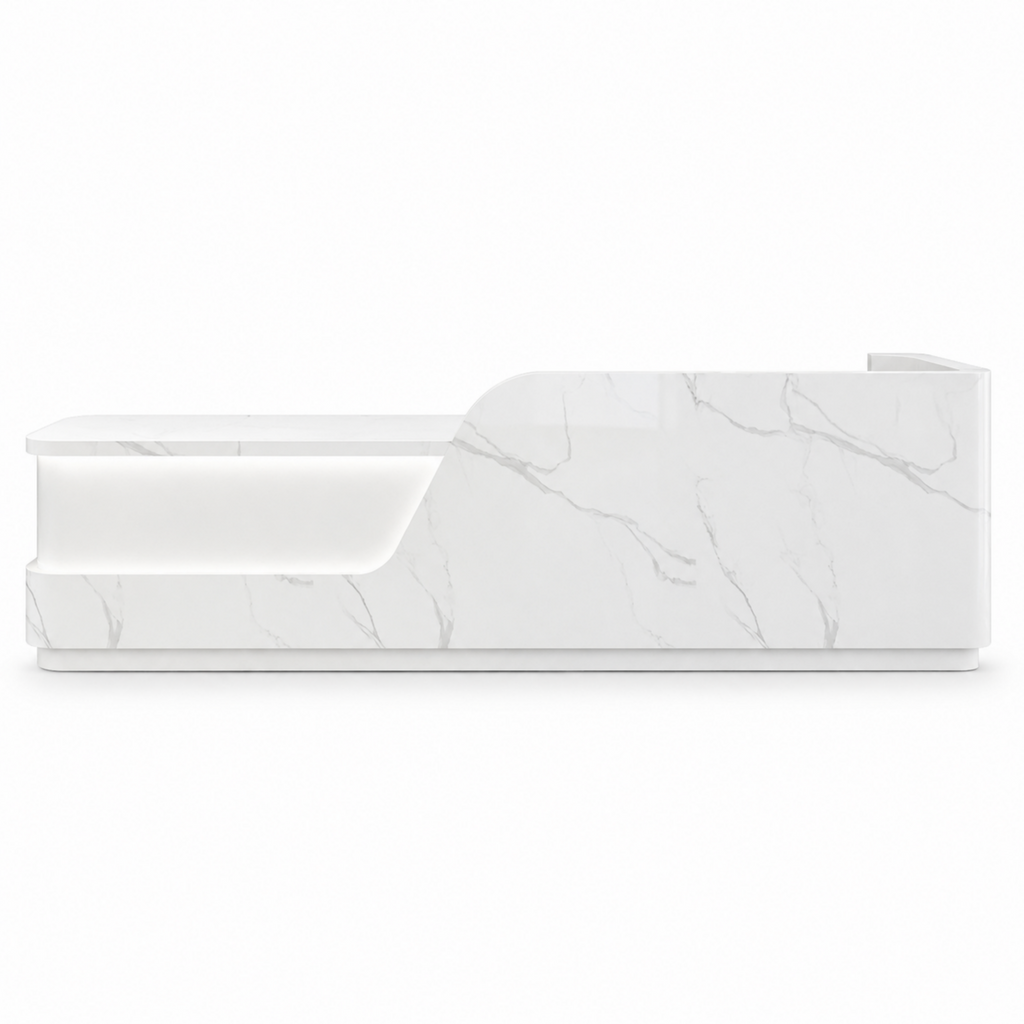 Contemporary Right-Angle Reception Desk for Professional Spaces