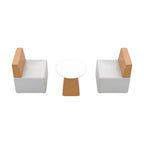Modular Office Lounge Suite – Contemporary L-Shape Reception Seating with Round Coffee Table