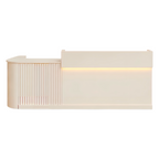 Slatted Timber Café Counter with LED Front Panel