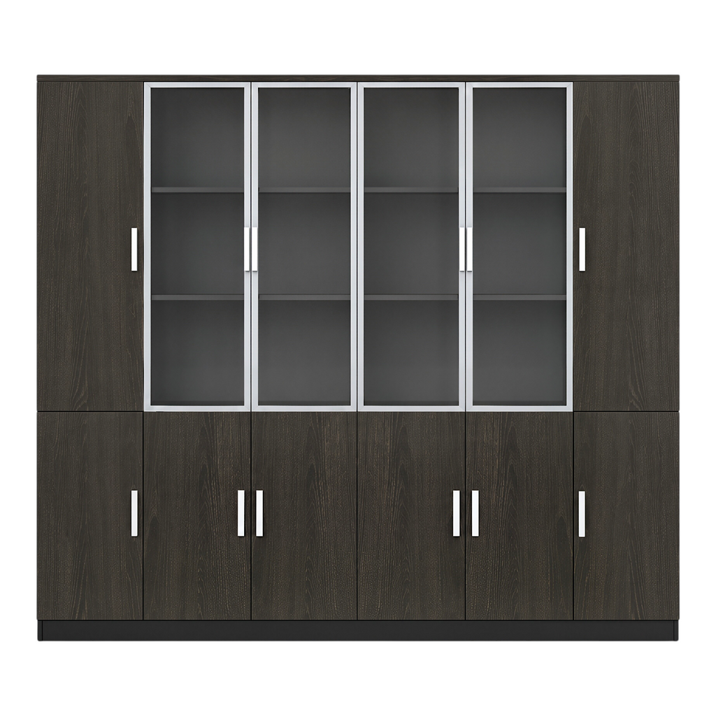 Multi-Section Office Storage and Display Cabinet