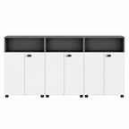 Contemporary Modular Office Storage Cabinet with Secure Custom Option