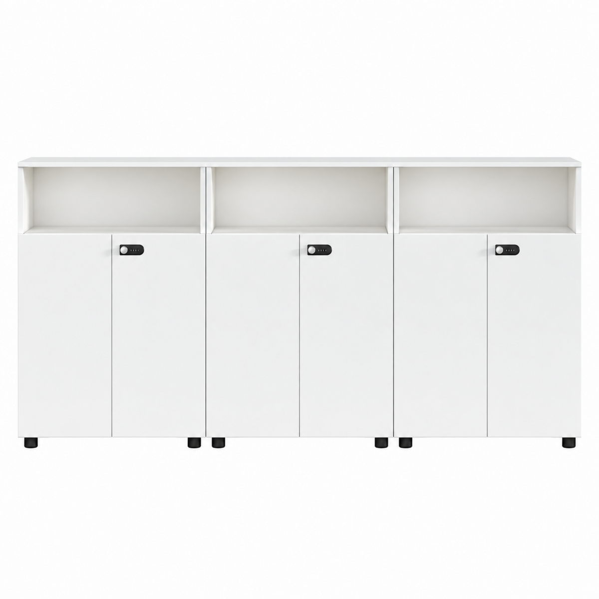 Contemporary Modular Office Storage Cabinet with Secure Custom Option