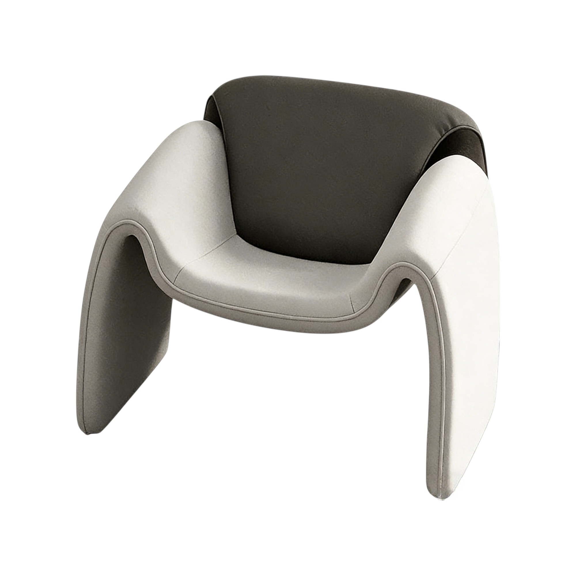 Modern Organic Curved Fabric Sofa Set - Designer Lounge Suite for Contemporary Open Living