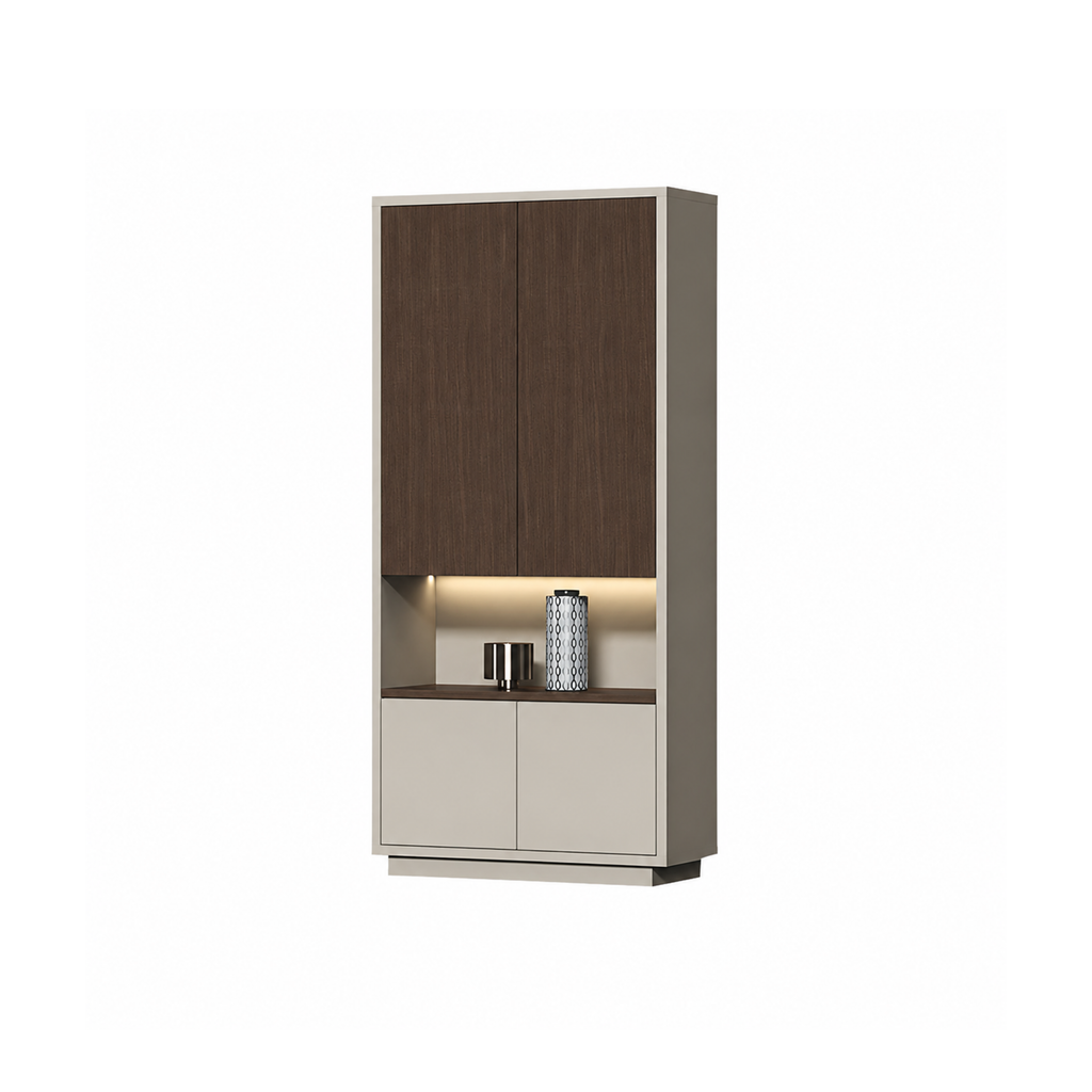 Modern Open-Shelved Executive Storage Cabinet