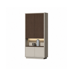 Modern Open-Shelved Executive Storage Cabinet