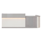 Slatted Timber Café Counter with LED Front Panel