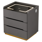 Smart Bedside Table with Wireless Charging and LED Light