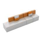 Modular Office Lounge Suite – Contemporary L-Shape Reception Seating with Round Coffee Table