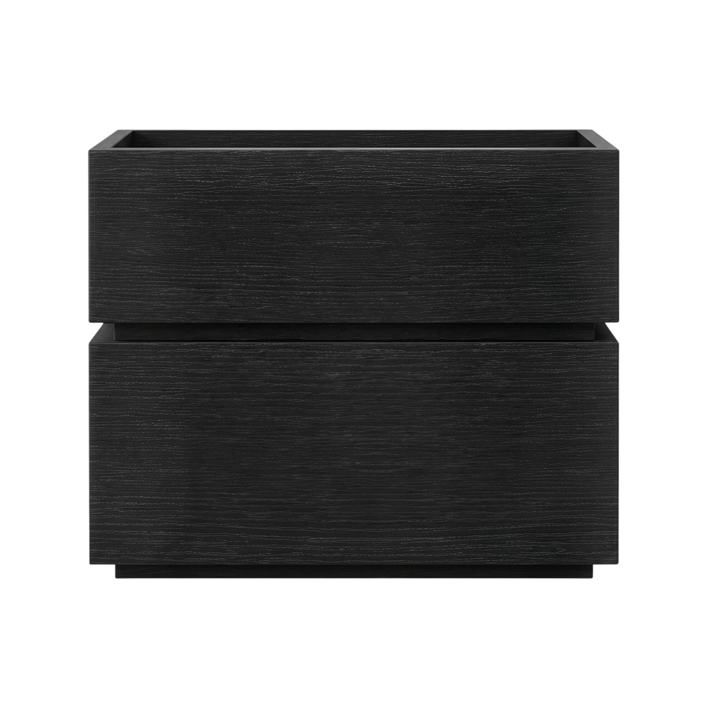 Contemporary Timber Bedside Cabinet with Raised Storage Tray