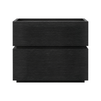 Contemporary Timber Bedside Cabinet with Raised Storage Tray
