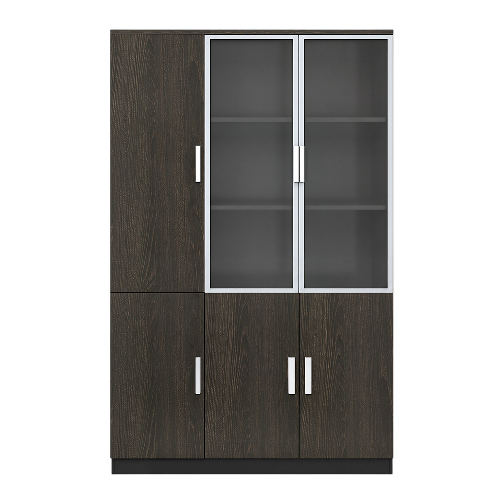 Multi-Section Office Storage and Display Cabinet