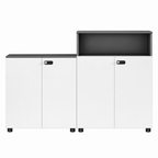 Contemporary Modular Office Storage Cabinet with Secure Custom Option