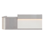 Slatted Timber Café Counter with LED Front Panel