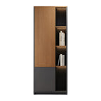 Modern Executive Office Storage Cabinet with Open Shelves and LED Display Lighting