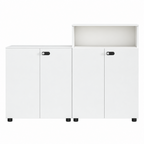 Contemporary Modular Office Storage Cabinet with Secure Custom Option