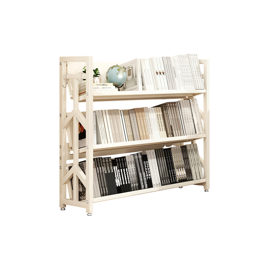 Adjustable Multi-Tier Bookcase With Slanted Shelves