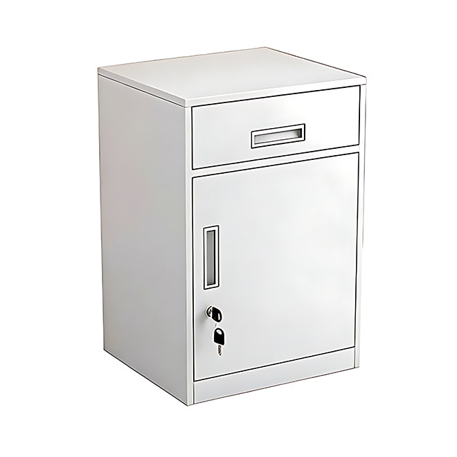 Slim Under Desk Lockable Office Storage Cabinet with Drawer