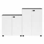 Contemporary Modular Office Storage Cabinet with Secure Custom Option