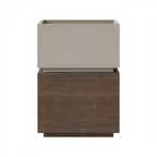 Contemporary Timber Bedside Cabinet with Raised Storage Tray