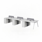 Minimalist Bench Workstation with Screen Panels