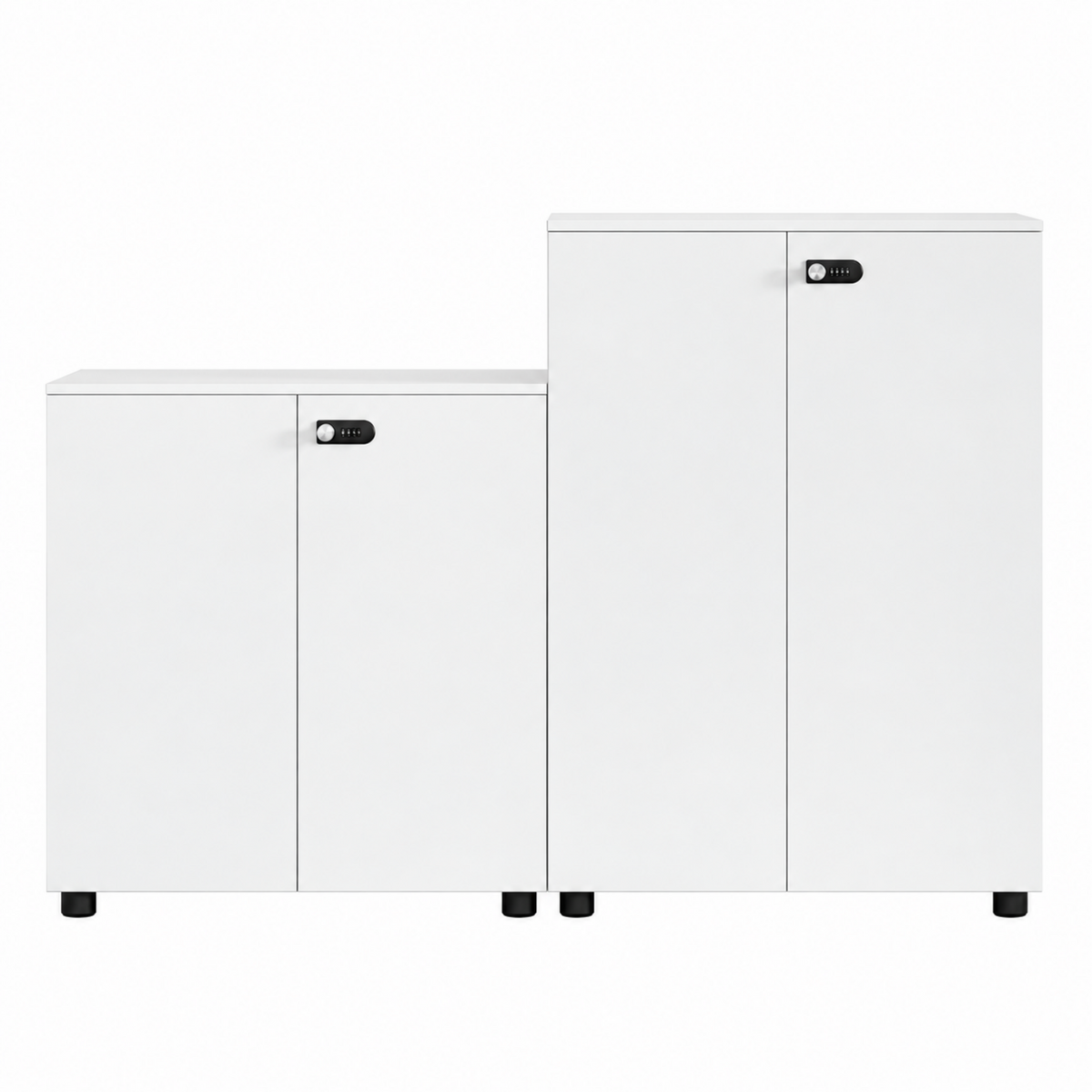 Contemporary Modular Office Storage Cabinet with Secure Custom Option