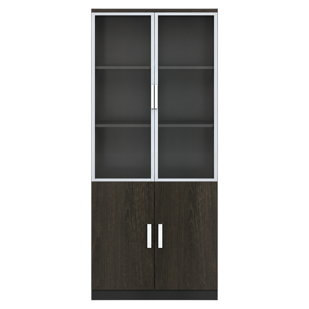 Multi-Section Office Storage and Display Cabinet