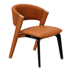 Modern Dining Armchair with Ribbed Upholstery and Colour Options