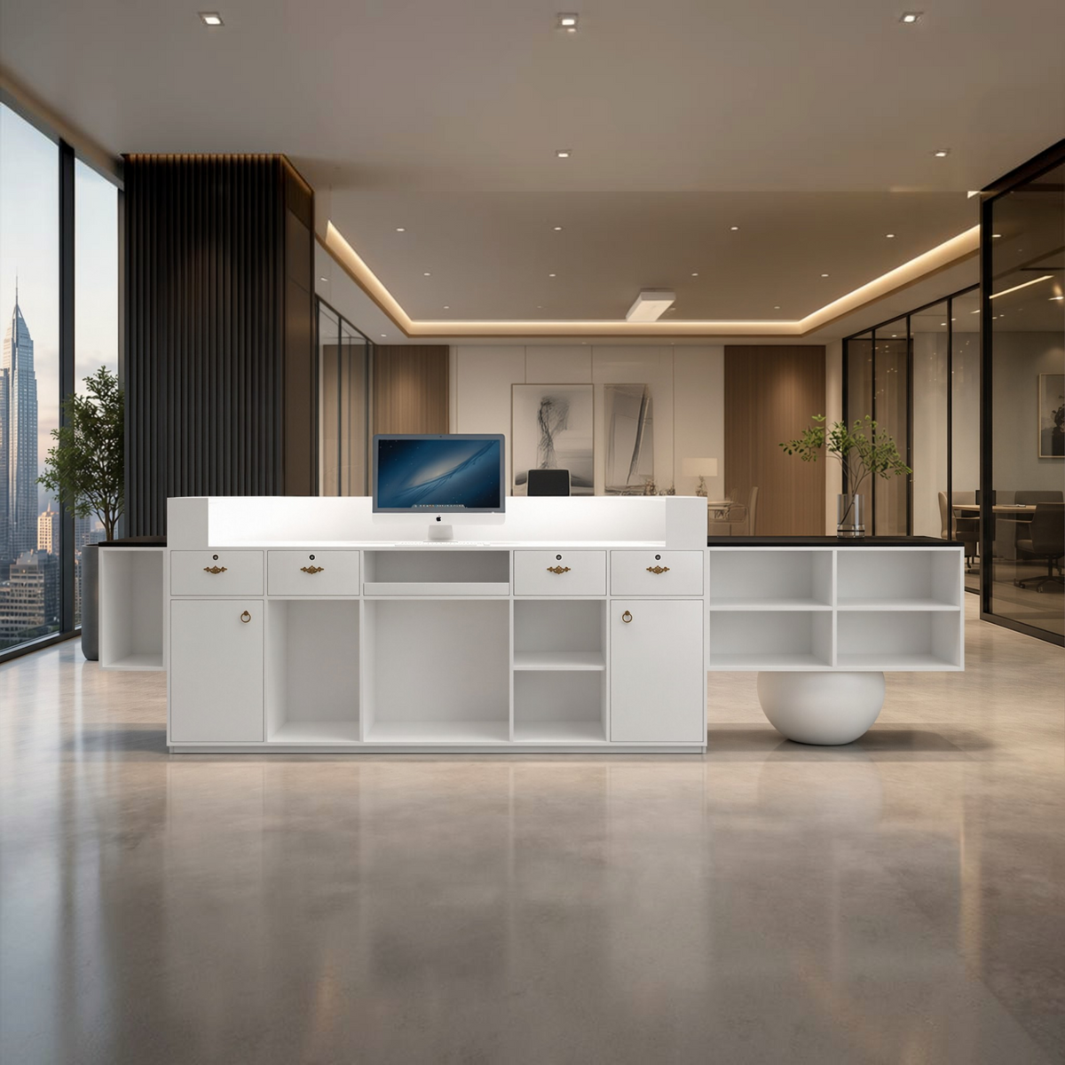 Premium Front Counter with Rounded Edge Design