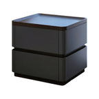 Modern Bedside Table with 2 Drawers and Rounded Edges