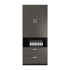 Modern Office Filing Cabinet Executive Large Storage Cupboard Bookcase with Shelves and Drawers