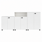 Contemporary Modular Office Storage Cabinet with Secure Custom Option