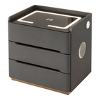Smart Bedside Table with Wireless Charging and LED Light