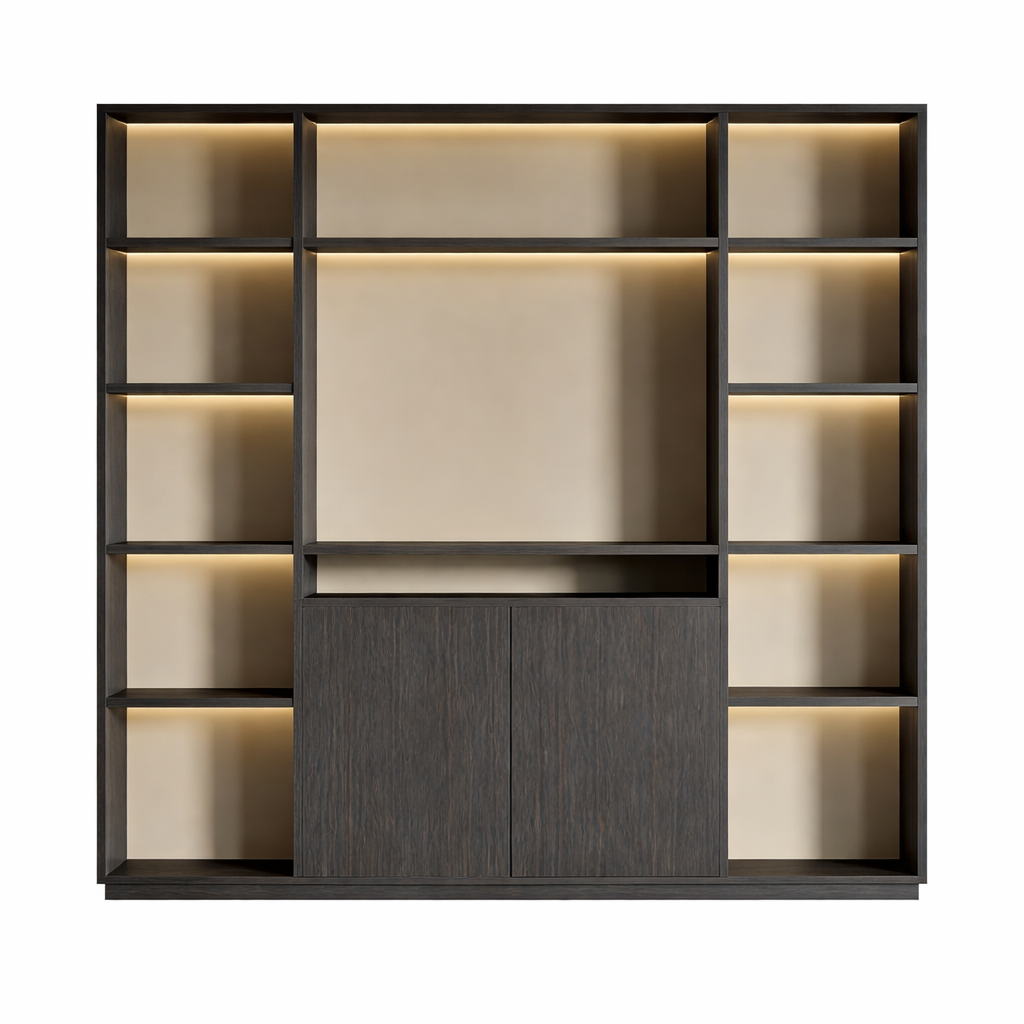 Executive Office Display and Storage Wall Unit