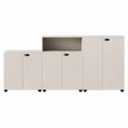 Contemporary Modular Office Storage Cabinet with Secure Custom Option