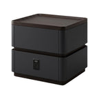 Modern Bedside Table with 2 Drawers and Rounded Edges