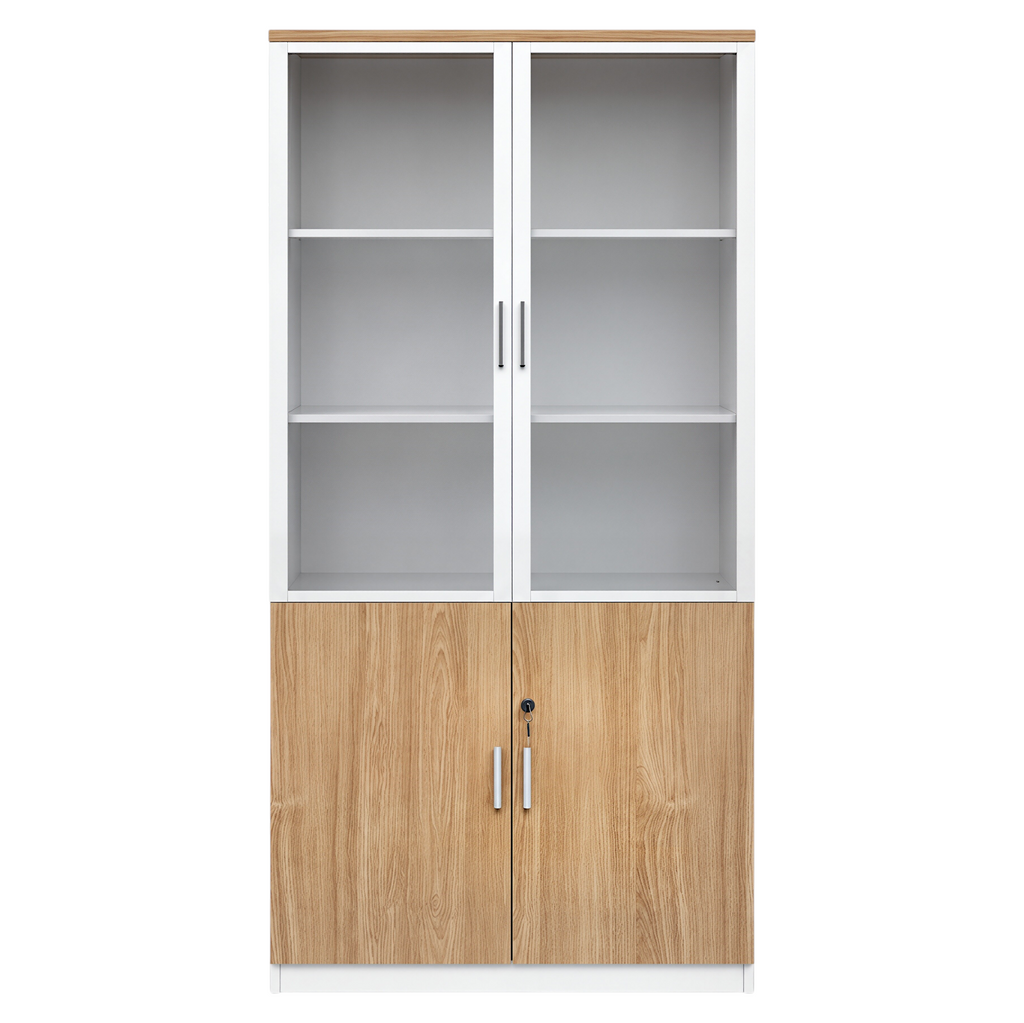 Multi-Section Office Storage and Display Cabinet