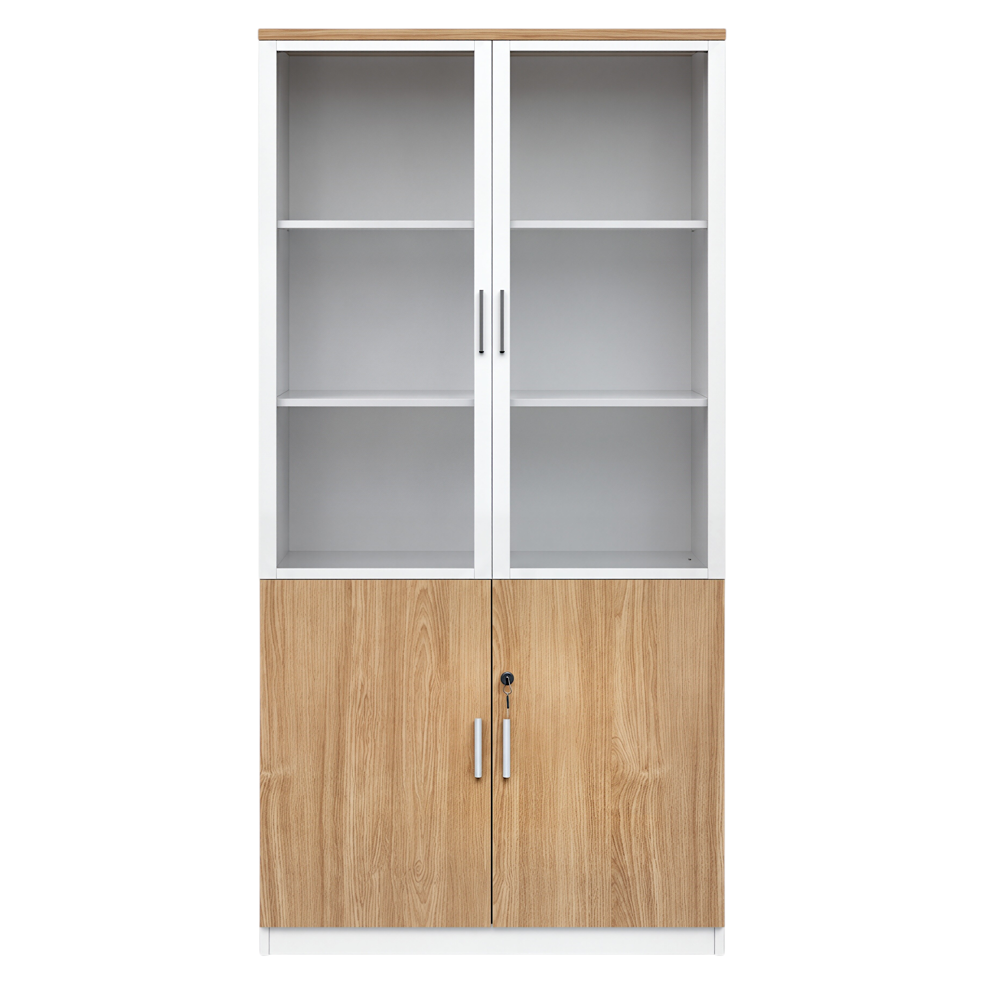 Multi-Section Office Storage and Display Cabinet