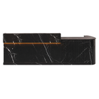 Slatted Timber Café Counter with LED Front Panel