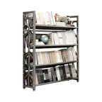 Adjustable Multi-Tier Bookcase With Slanted Shelves