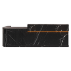 Slatted Timber Café Counter with LED Front Panel