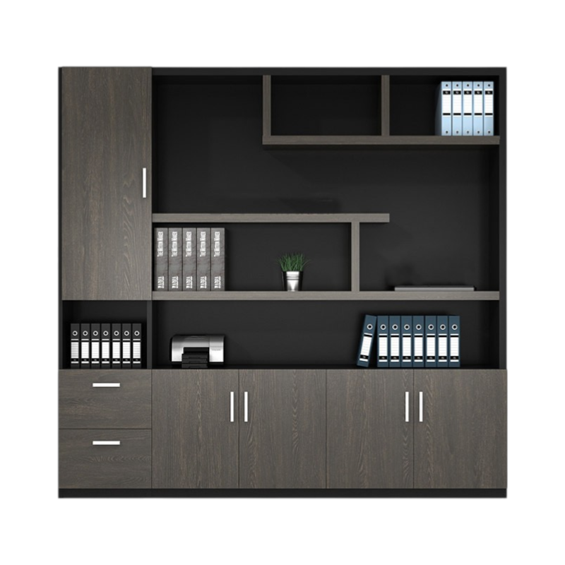 Modern Office Filing Cabinet Executive Large Storage Cupboard Bookcase with Shelves and Drawers