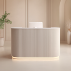 Compact Curved Counter for Cashier Stations