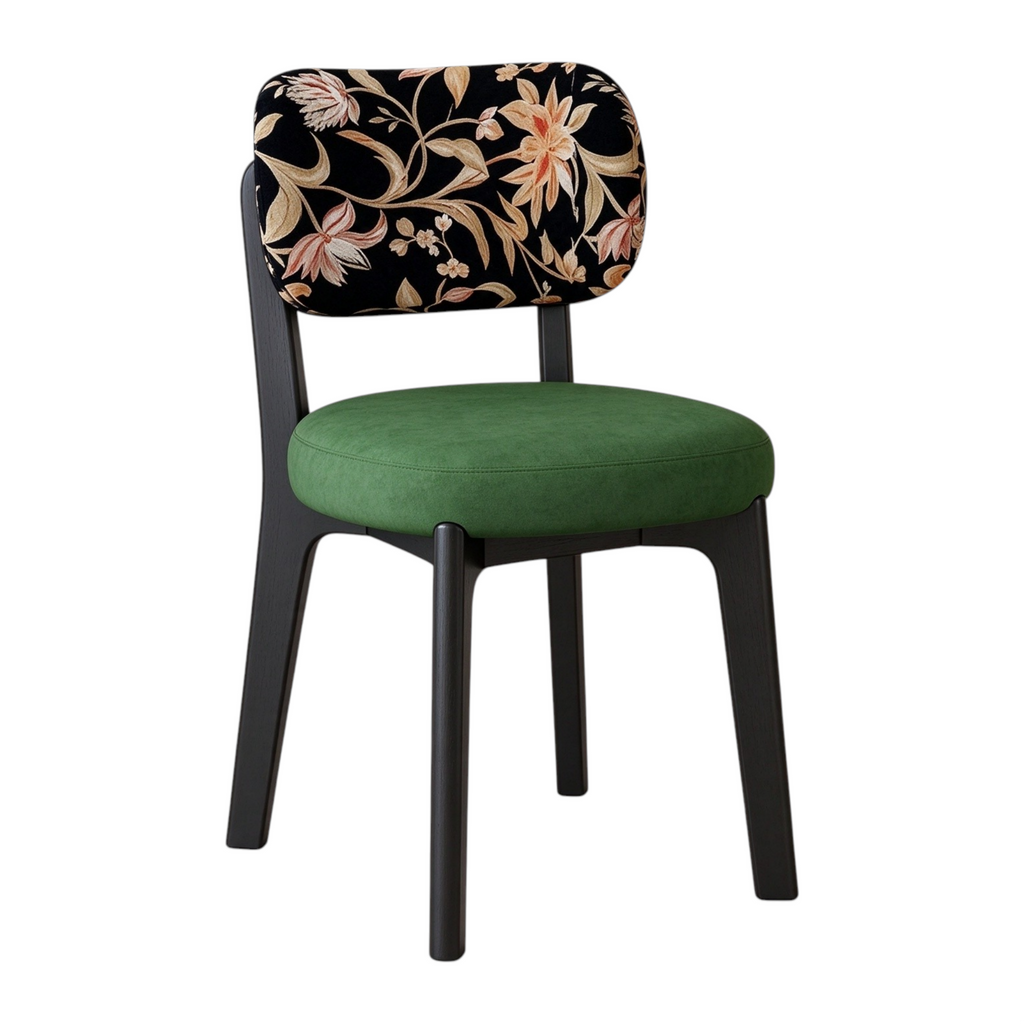 Modern Timber Dining Chair with Custom Upholstery Options