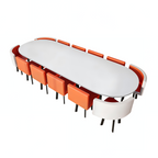 Premium Conference Table with Curved Ends